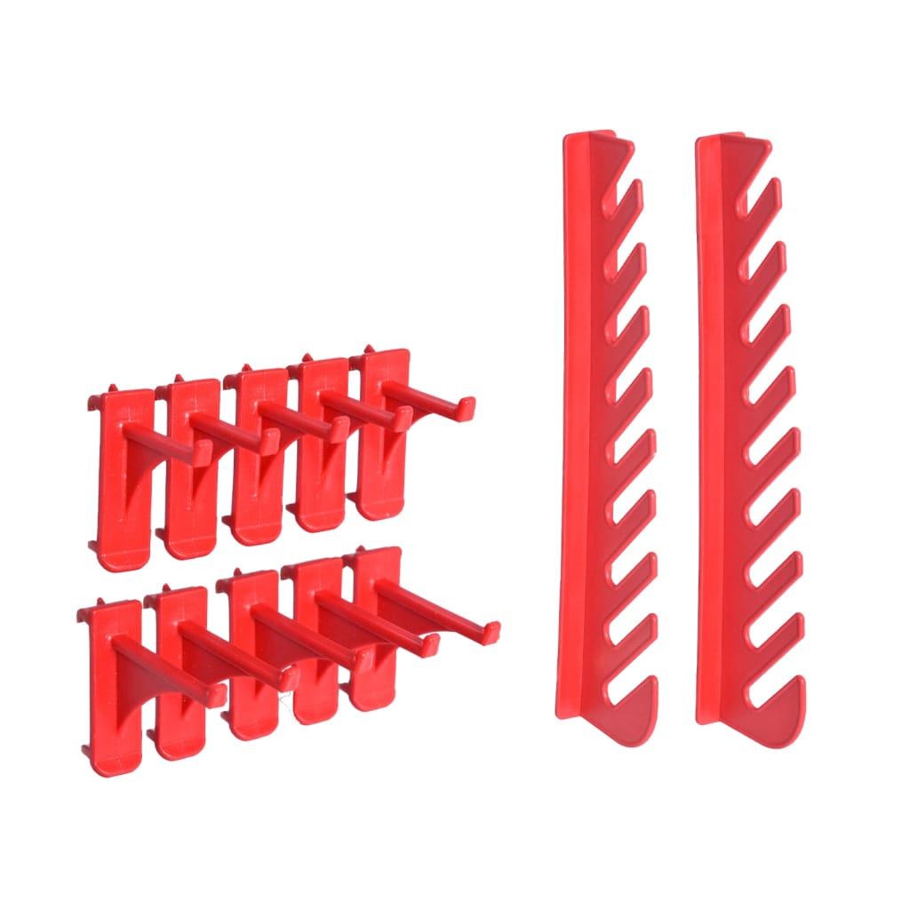 71 Pcs kit de arrumação com painéis de parede vermelho e preto