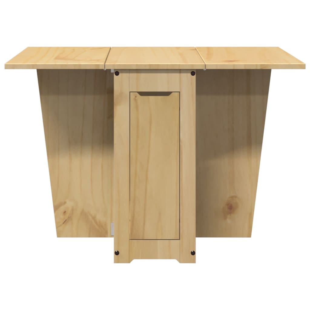 Mesa de jantar dobrável corona pinho maciço castanho-mel