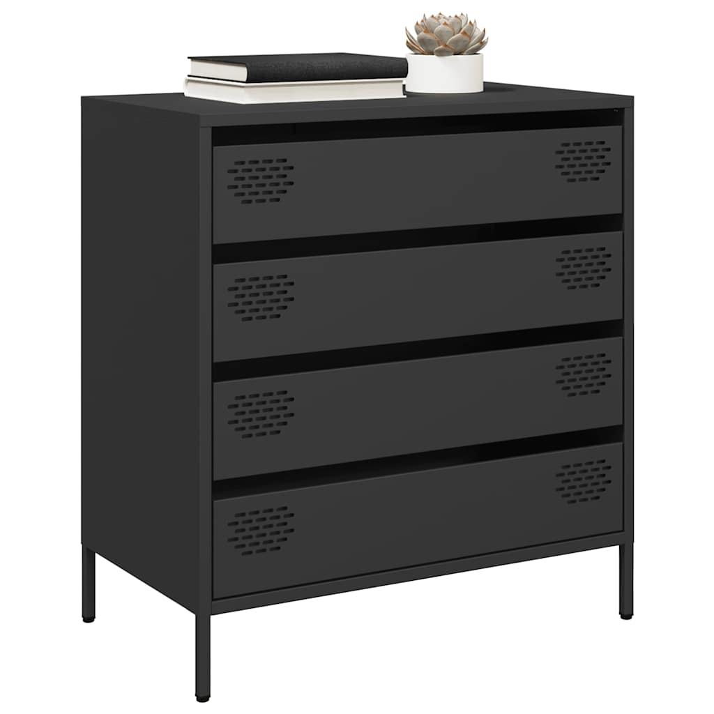 Aparador 68x39x73,5 cm aço laminado a frio preto