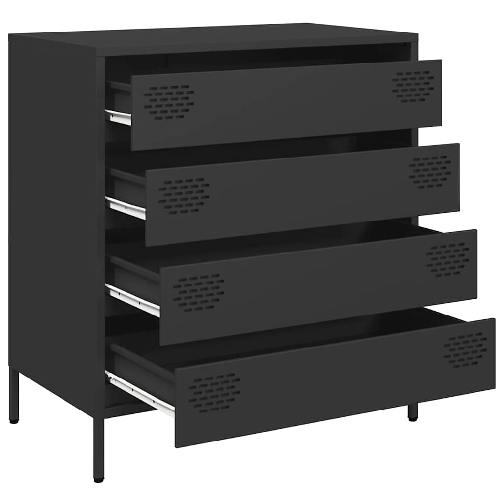 Aparador 68x39x73,5 cm aço laminado a frio preto
