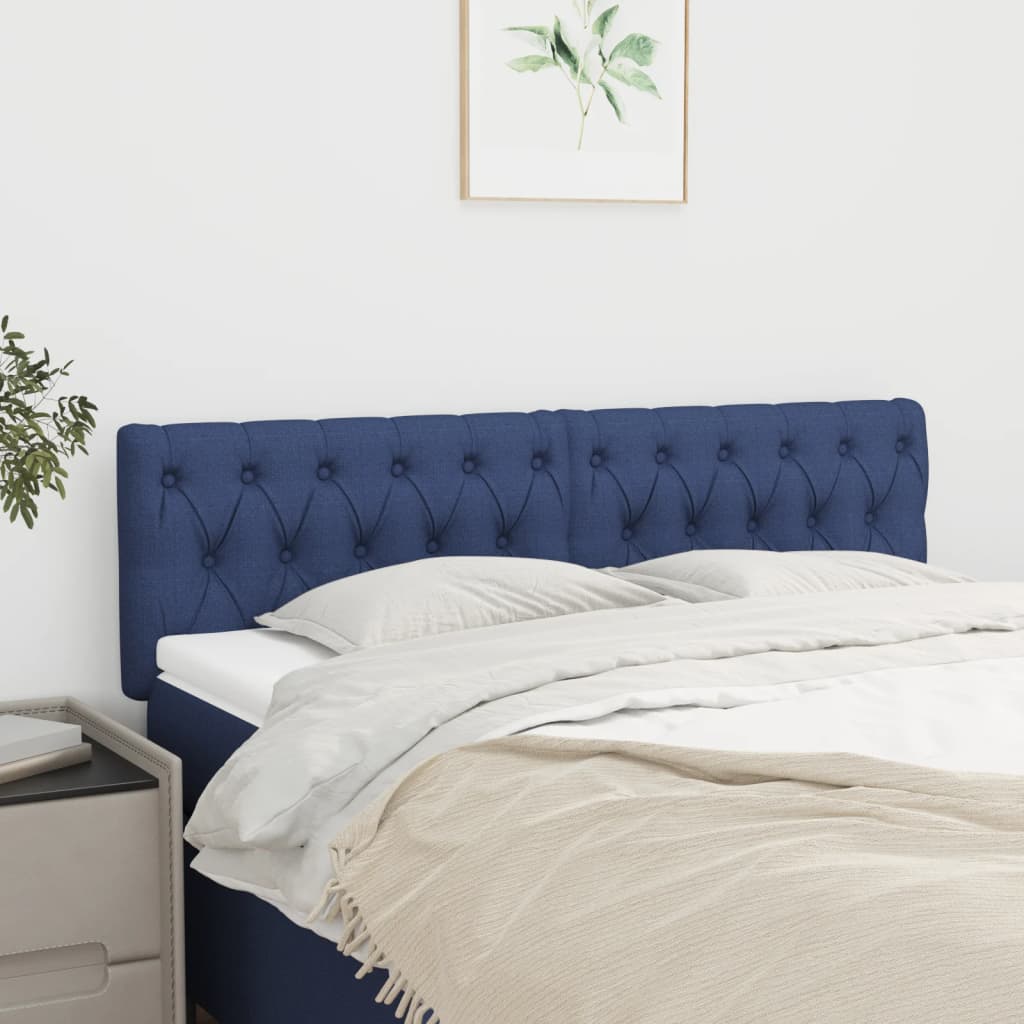 Cabeceiras azul 144x7x78/88 cm tecido
