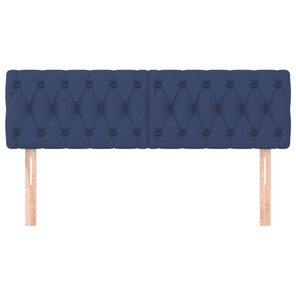 Cabeceiras azul 144x7x78/88 cm tecido