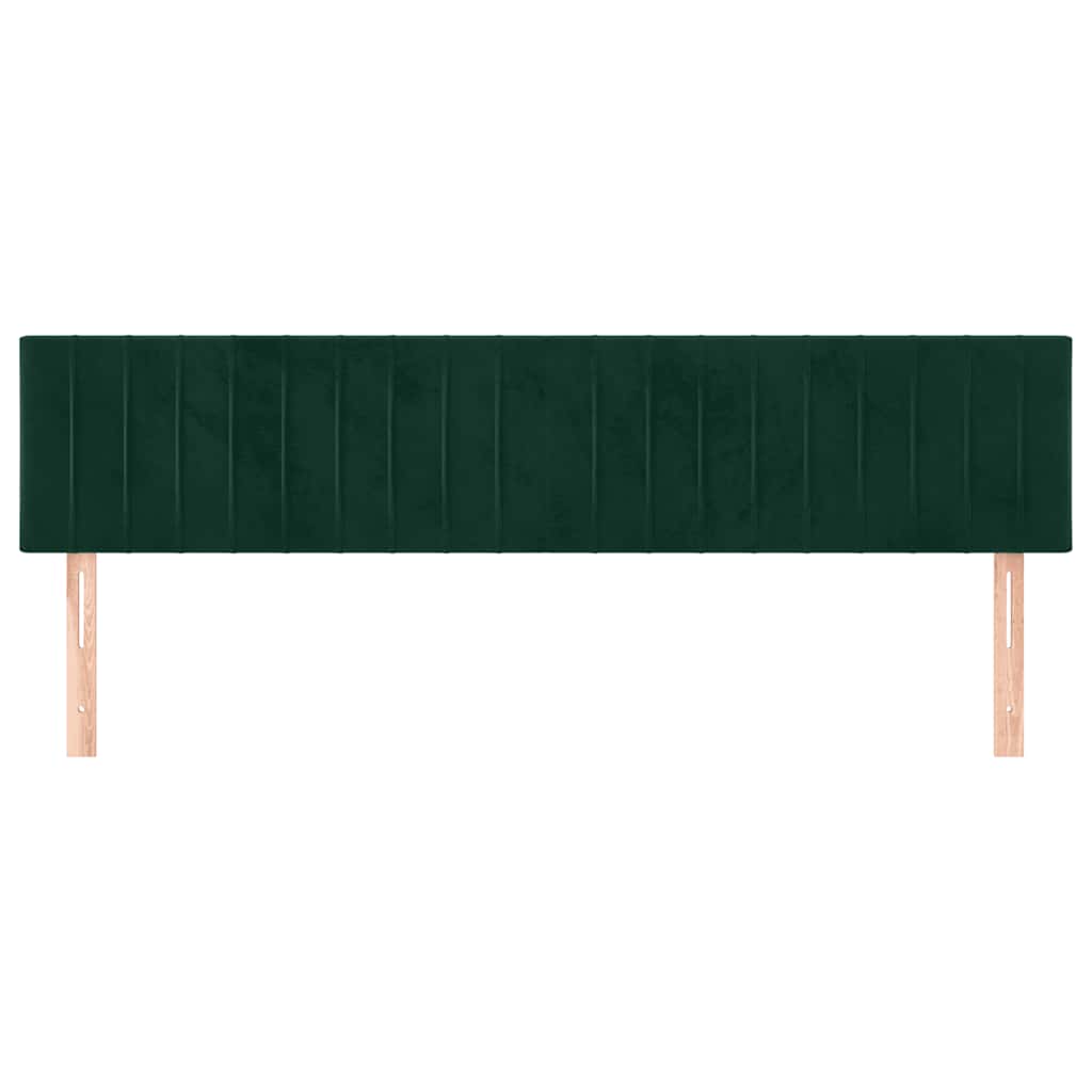 Cabeceiras verde-escuro 160x5x78/88 cm veludo