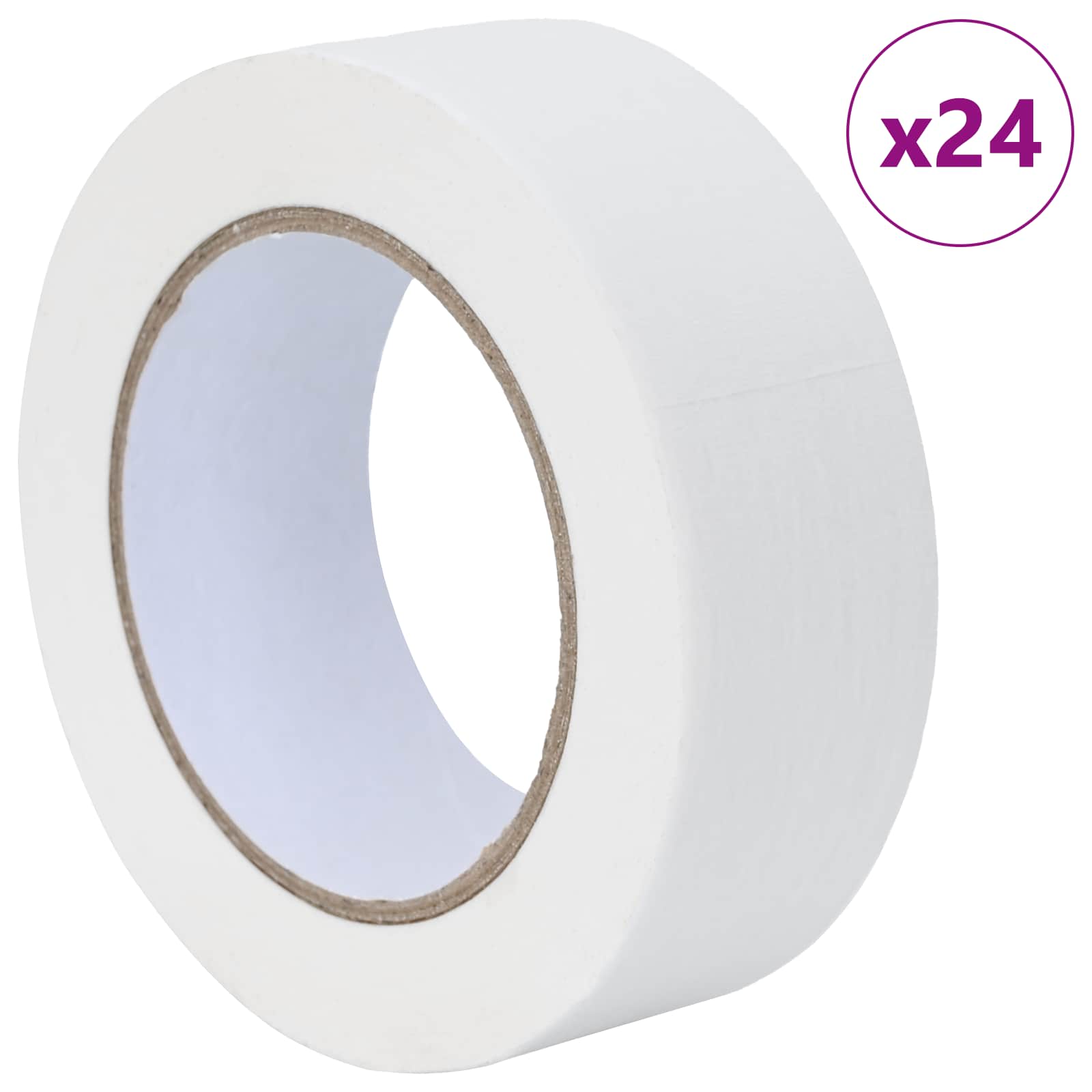 Fitas de máscara para pintores 24 unid. branco 38mm x 50m papel
