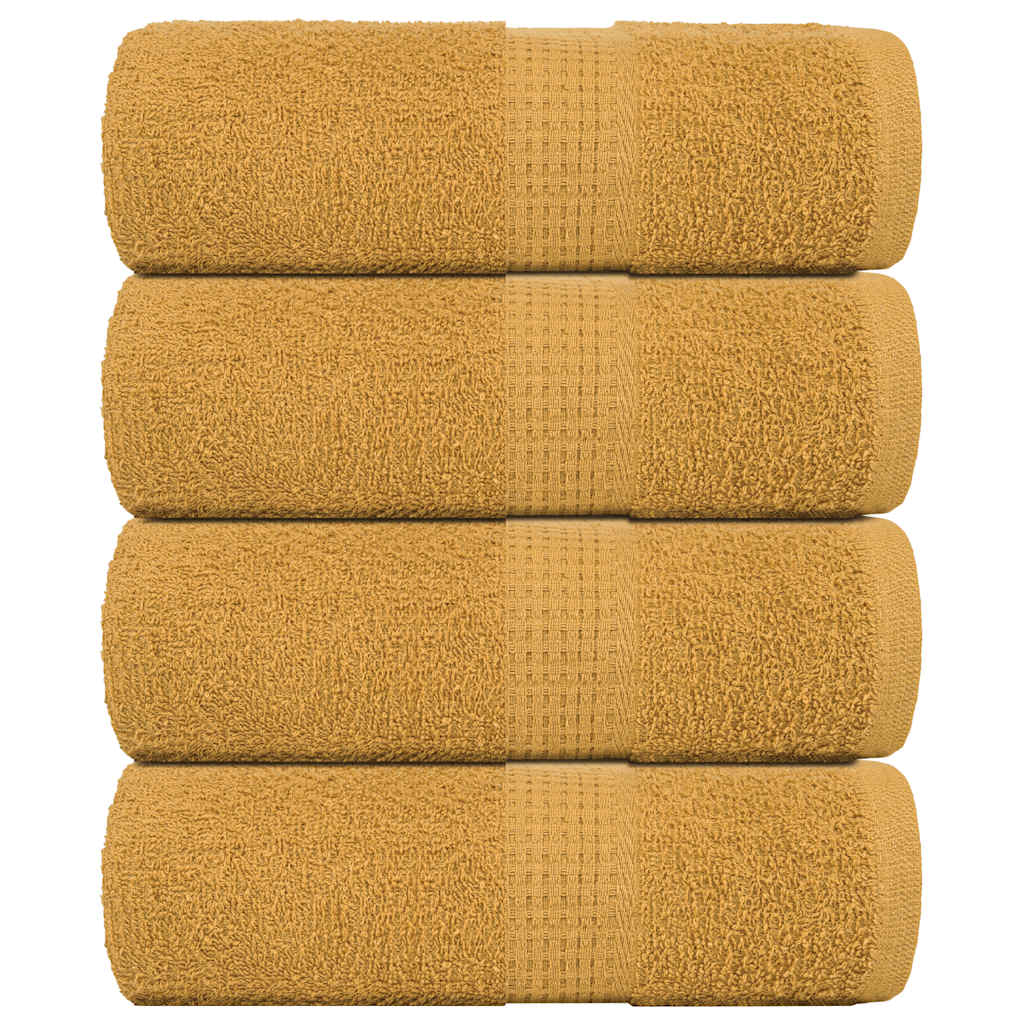 Toalhas de bidé frogn 4 pcs 30x50 cm 360 g/m² ouro