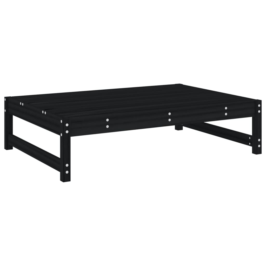 5 Pcs conjunto lounge de jardim madeira de pinho maciça preto
