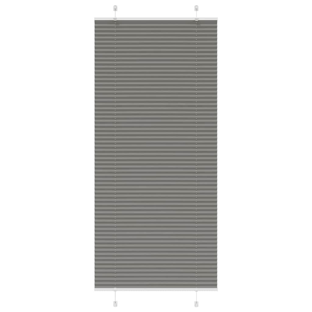 Antracite plissada cega 85x200 cm largura tecido 84,4 cm