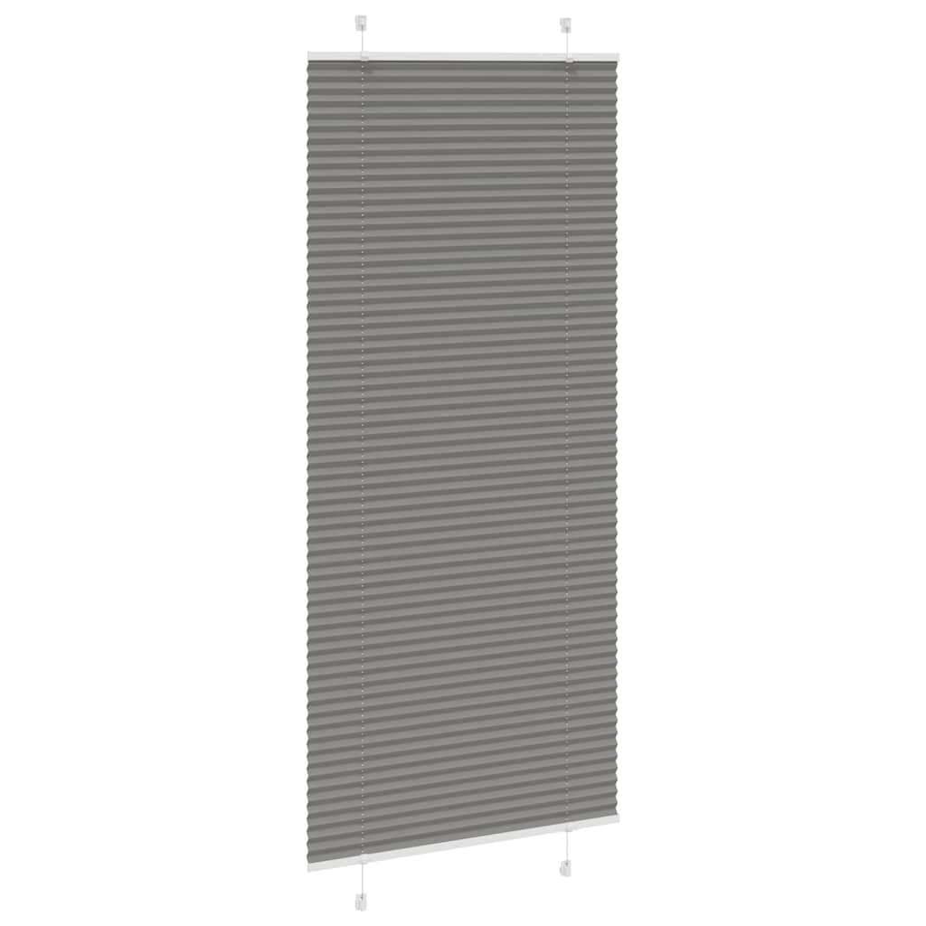 Antracite plissada cega 85x200 cm largura tecido 84,4 cm