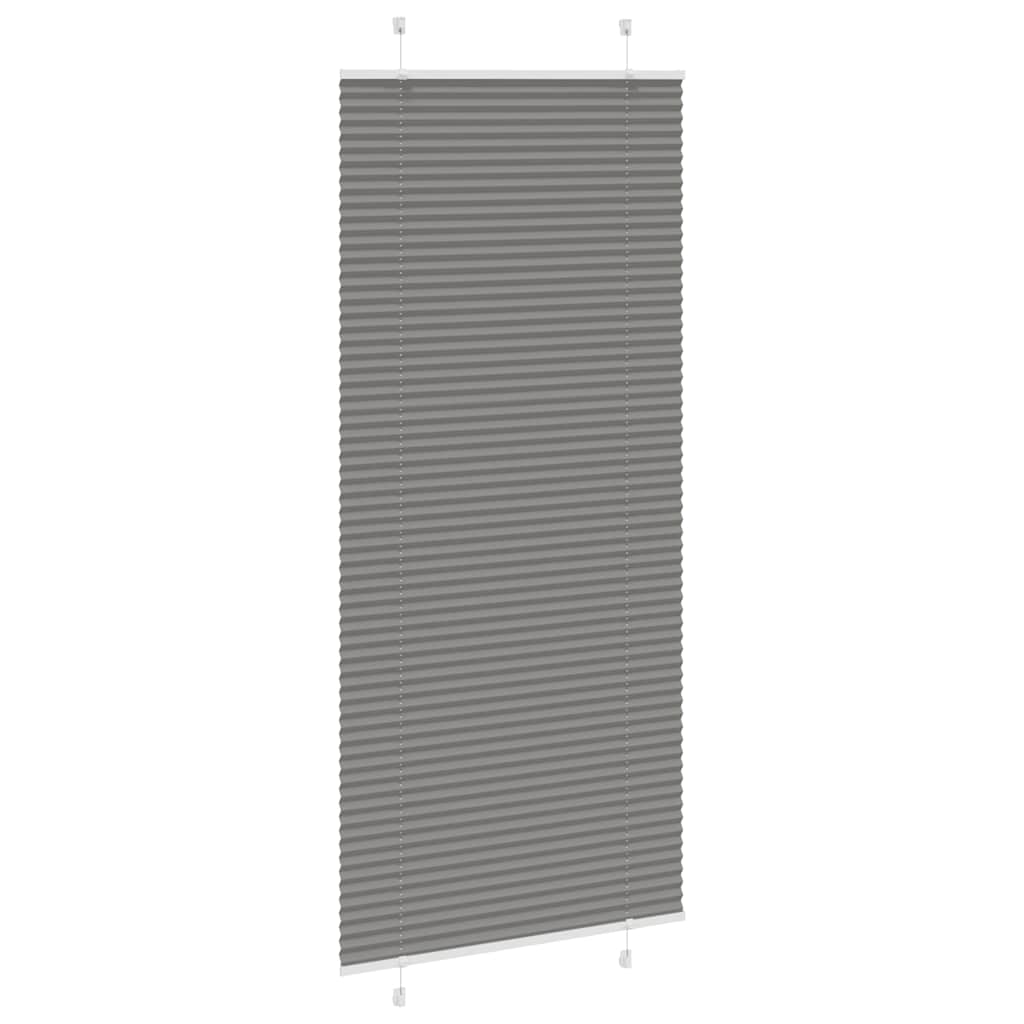 Antracite plissada cega 85x200 cm largura tecido 84,4 cm