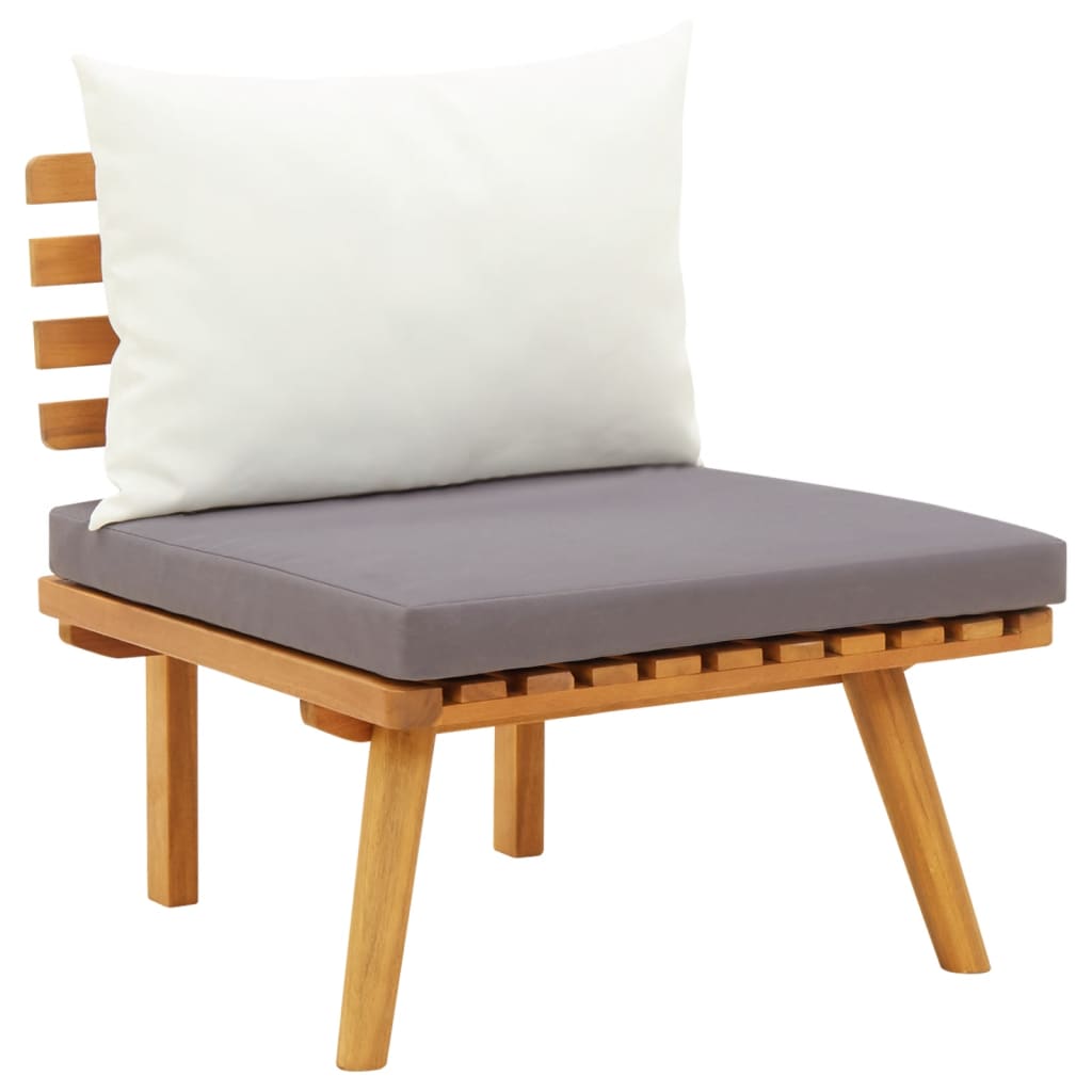 9 Pcs conjunto lounge de jardim com almofadões acácia maciça
