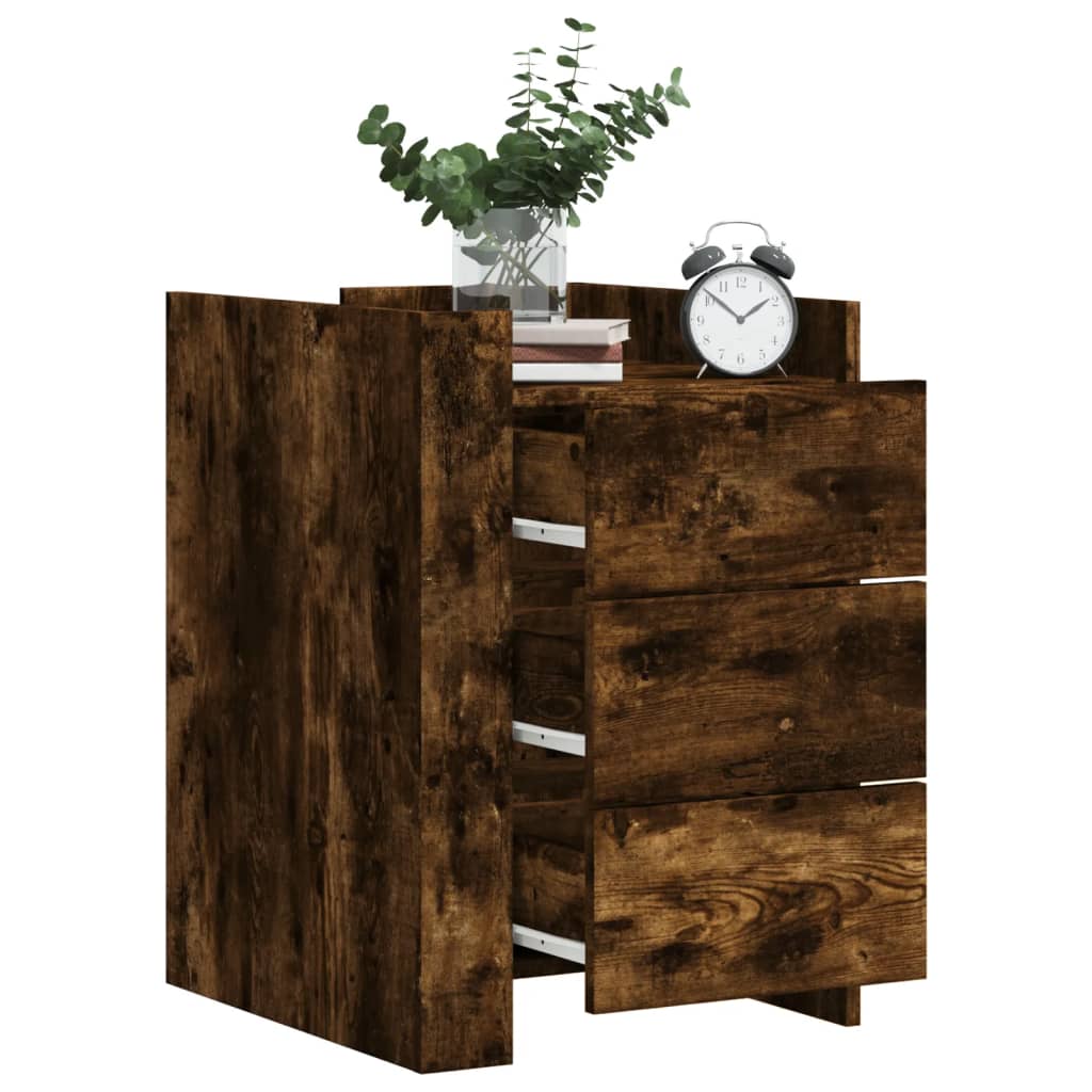 Mesa cabeceira 45x50x65 cm derivados de madeira carvalho fumado