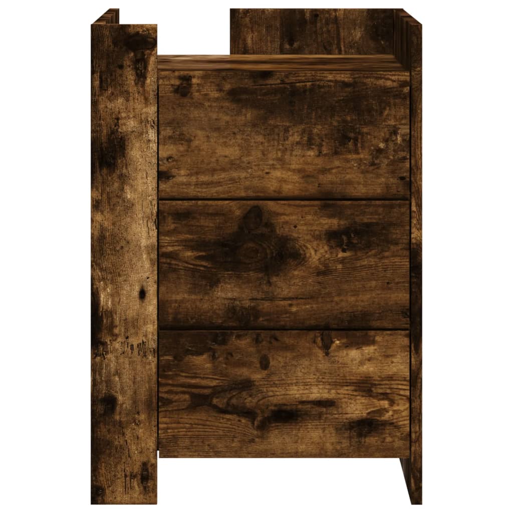 Mesa cabeceira 45x50x65 cm derivados de madeira carvalho fumado