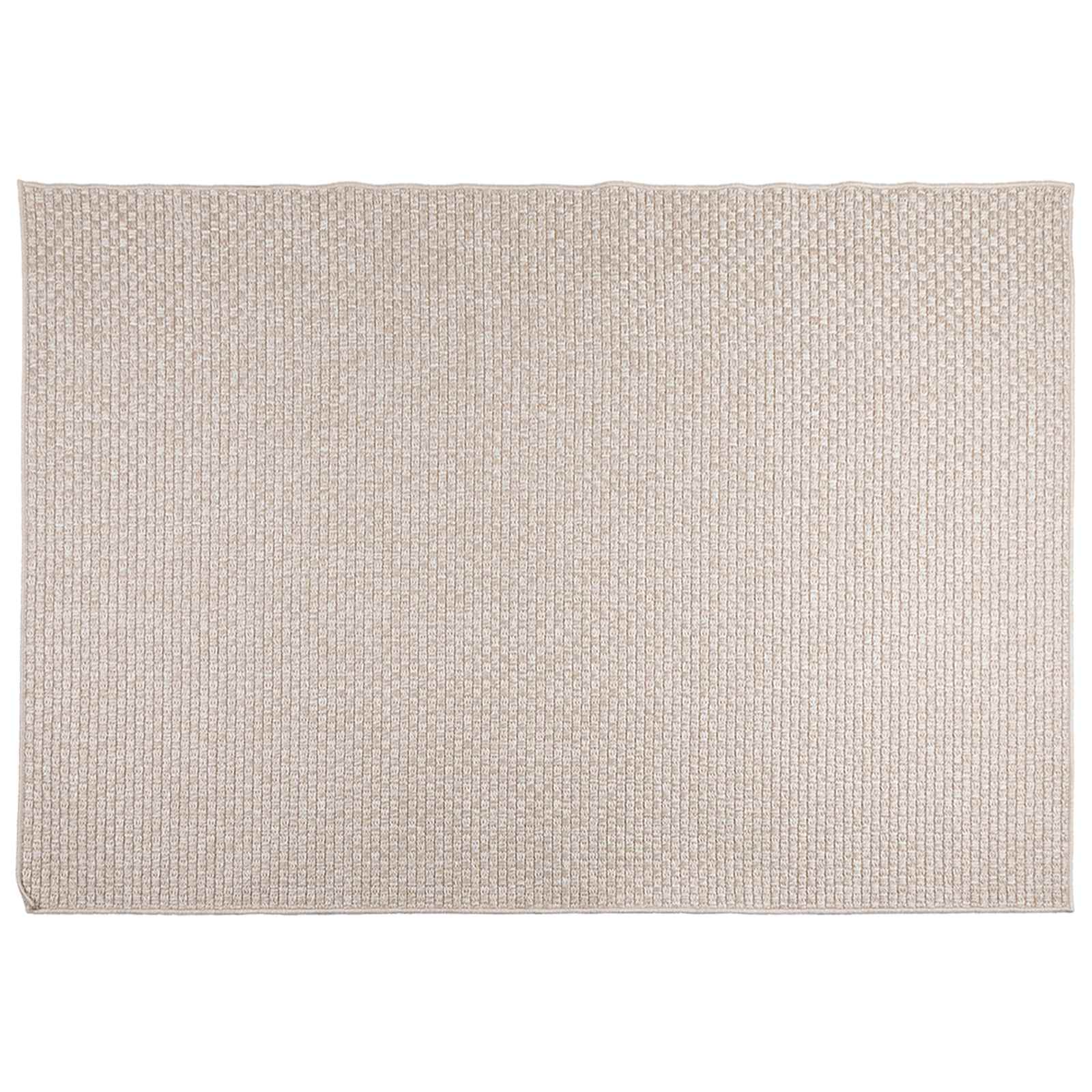 Tapetes de área retangular faro creme 200 x 140 cm poliéster