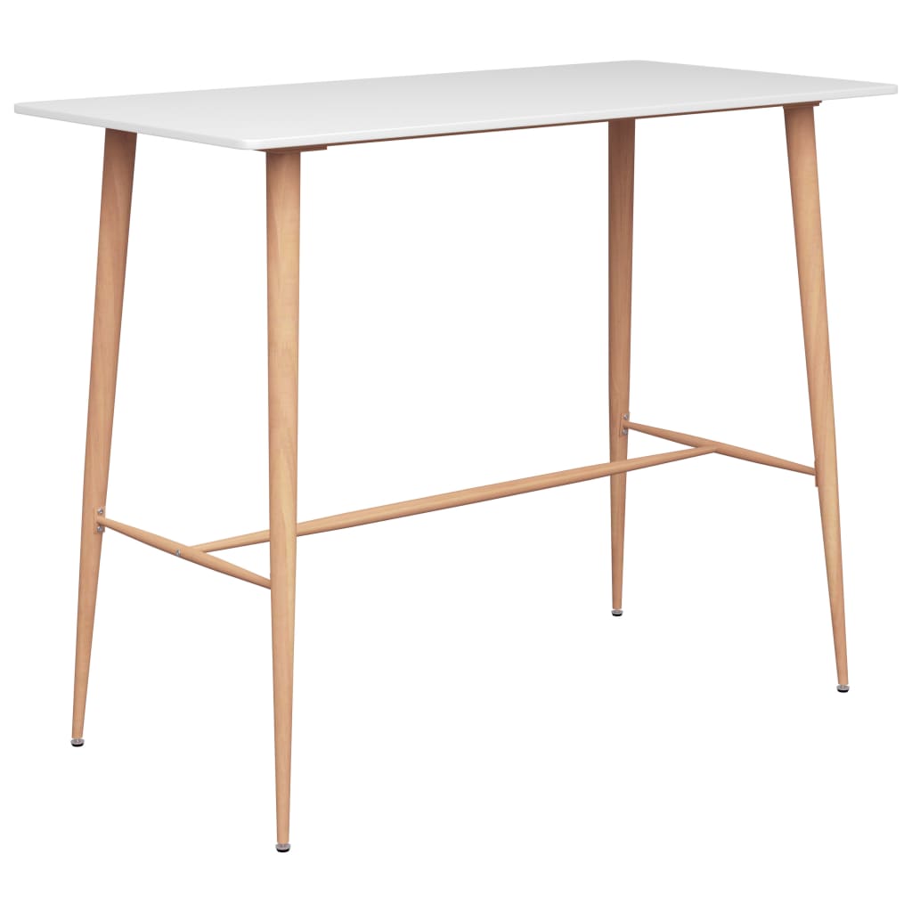 7 Pcs conjunto de bar branco e cinzento