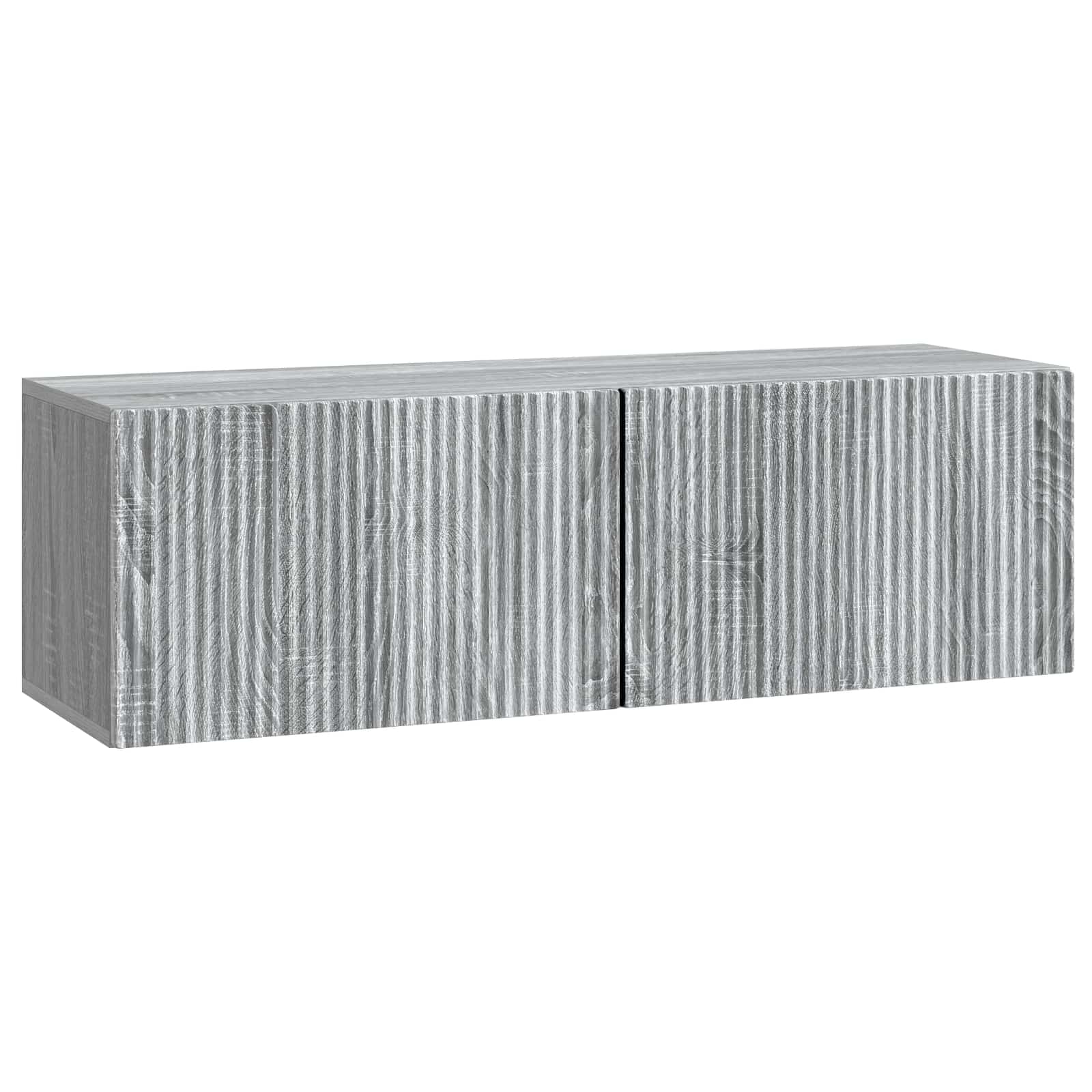 Gabinete de TV de parede sonoma cinzento 98 x 31 x 30 cm
