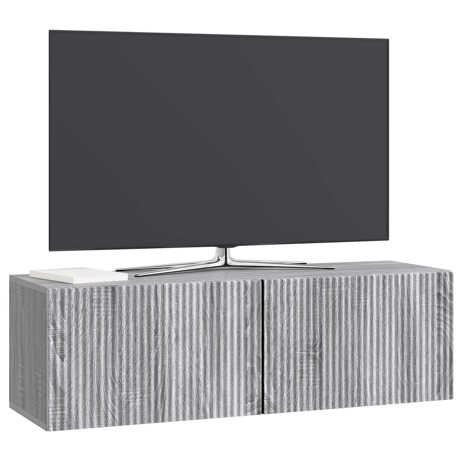 Gabinete de TV de parede sonoma cinzento 98 x 31 x 30 cm