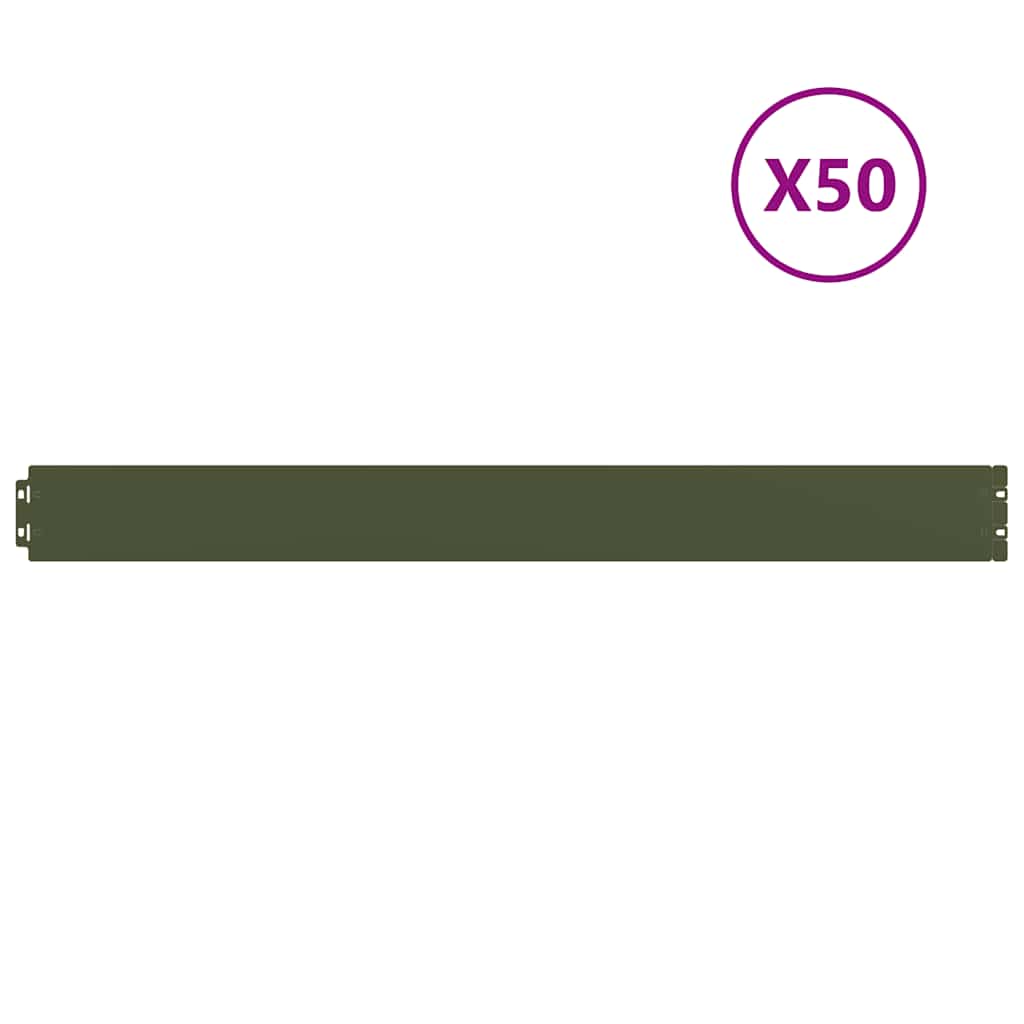 Orlas relva 50 pcs verde azeitona 10x103 cm aço laminado a frio