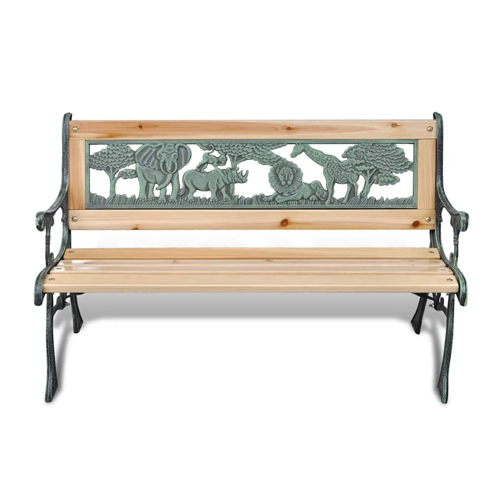 Banco de jardim para crianças 84 cm madeira