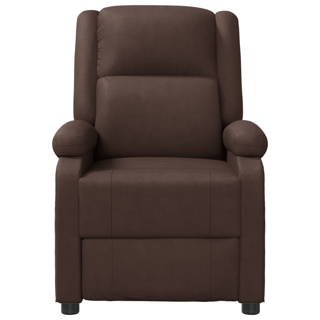 Cadeira de massagens couro artificial castanho