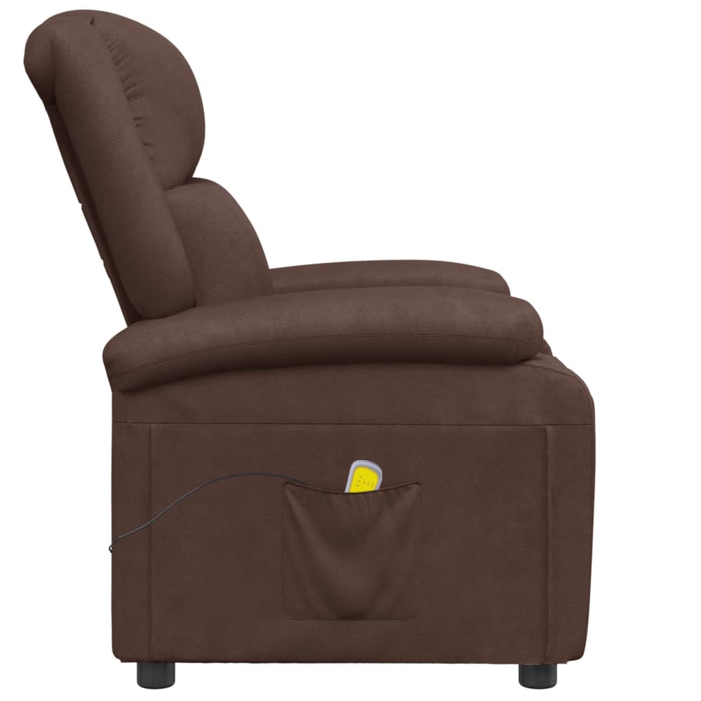 Cadeira de massagens couro artificial castanho