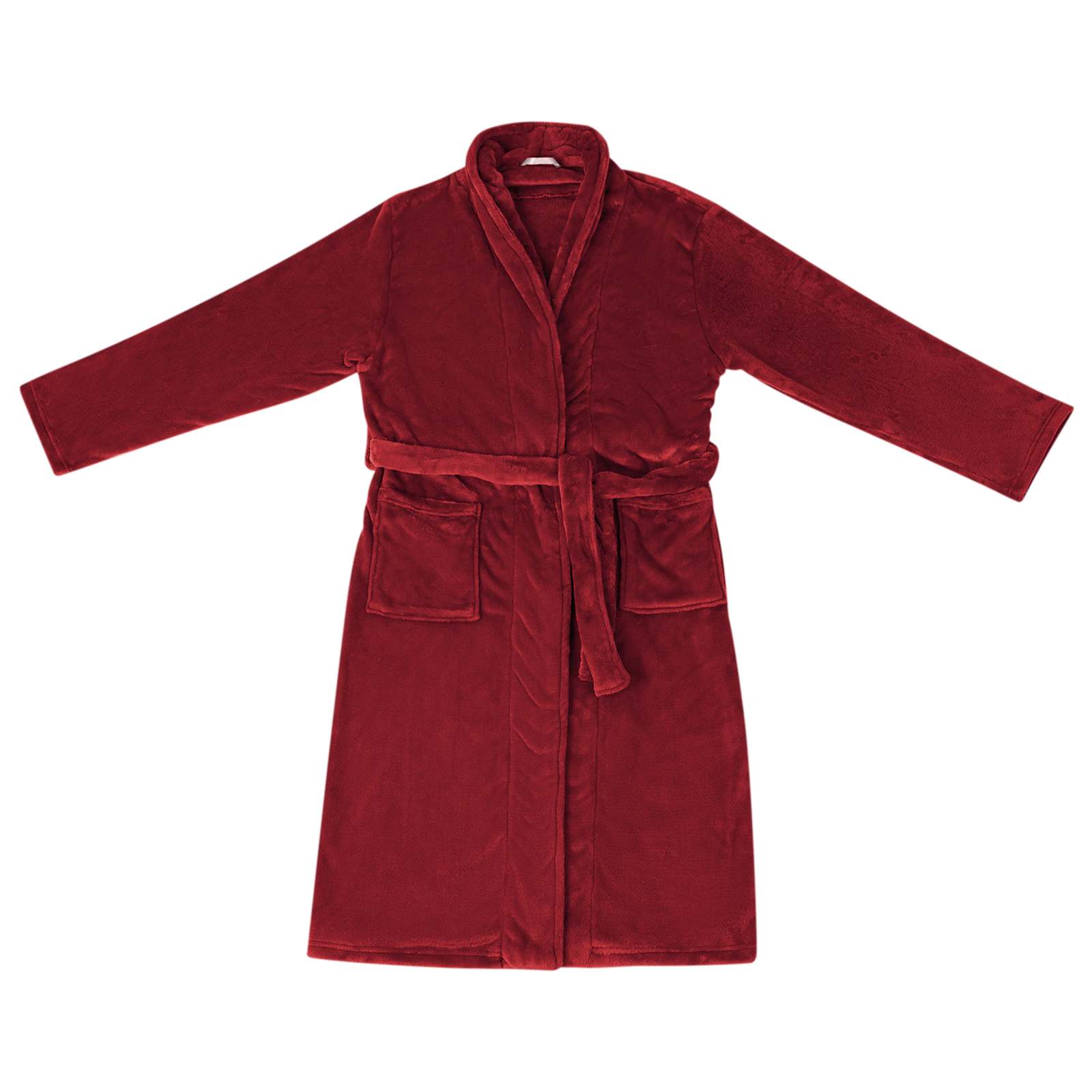 Roupão sem capuz vermelho bordeaux xxxl flanela