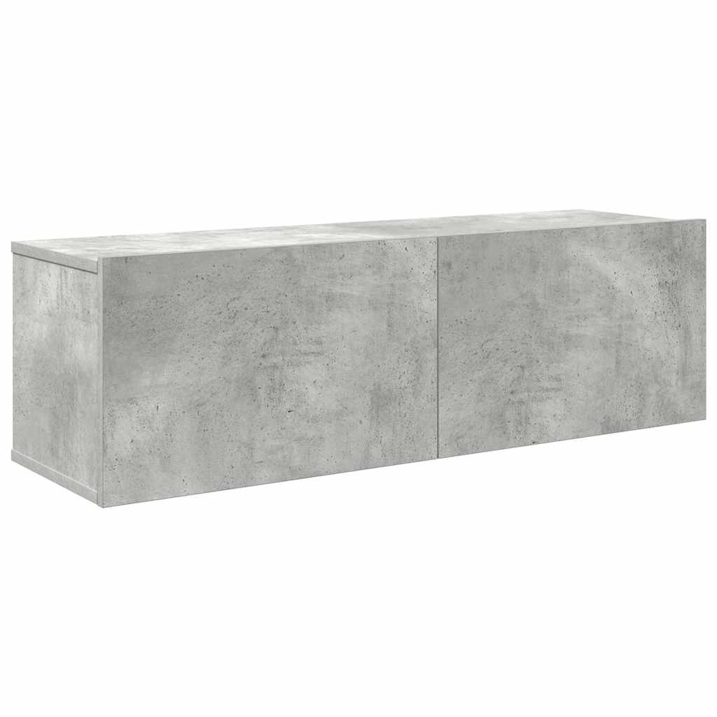 7 Pcs conjunto móveis TV derivados de madeira cinzento cimento