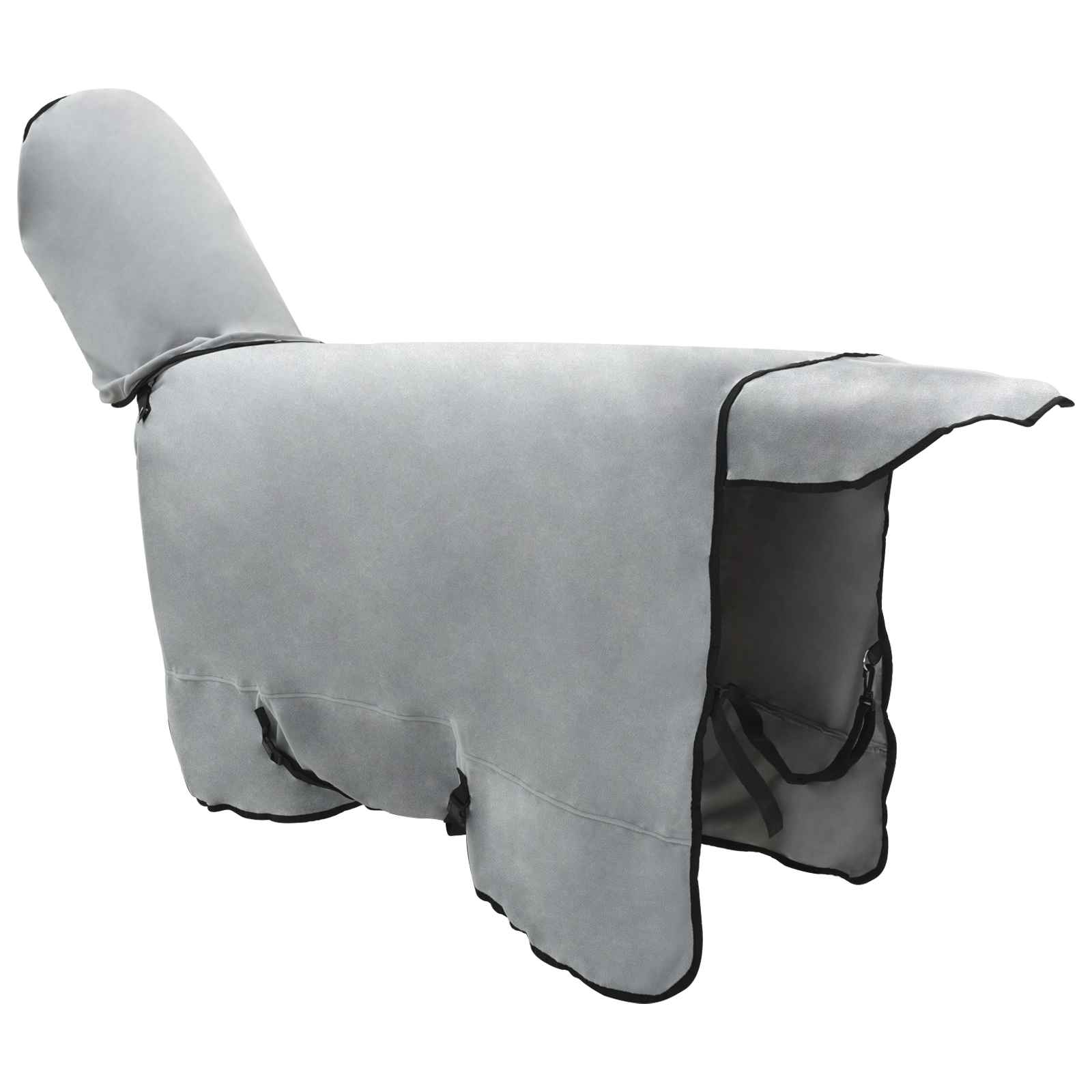 Cobertor de cavalo cinza claro total e rosa 145 cm poliéster