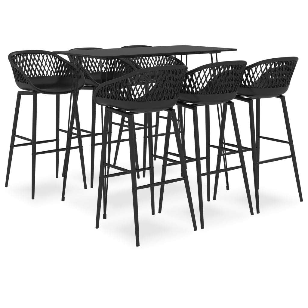 7 Pcs conjunto de bar preto