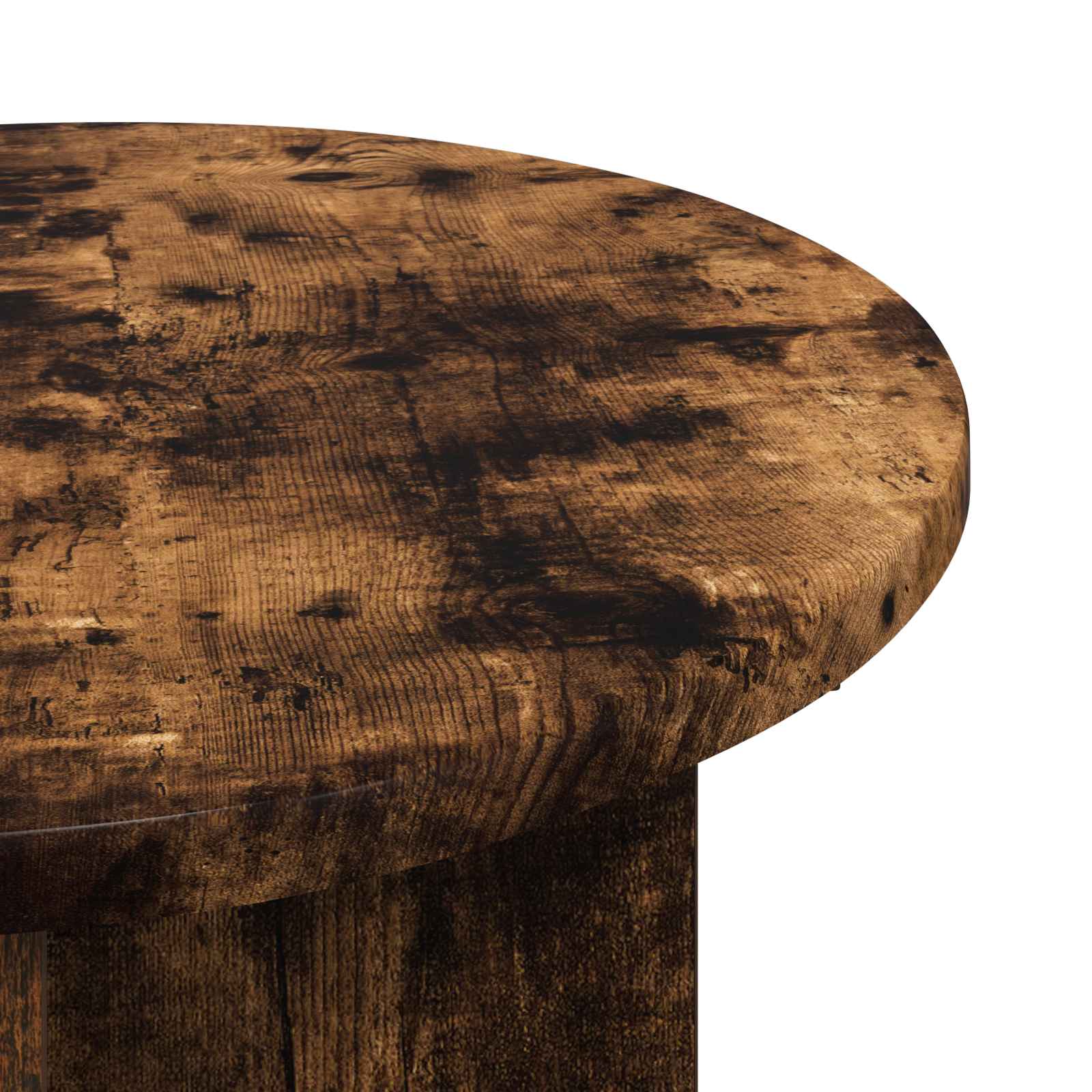 Mesa lateral carvalho fumado ø 39 x 38 cm derivados de madeira