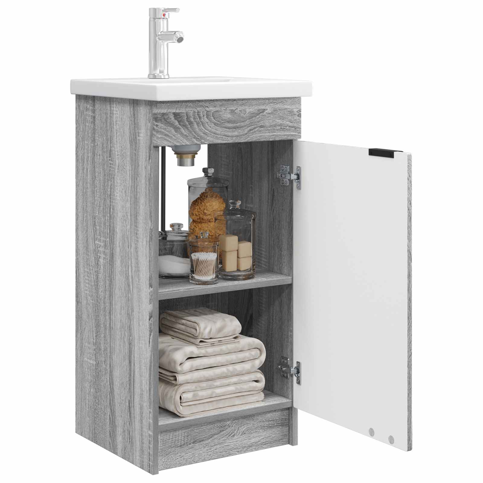 Gabinete de banheiro com pia sonoma cinzento 42 x 40 x 84,5 cm