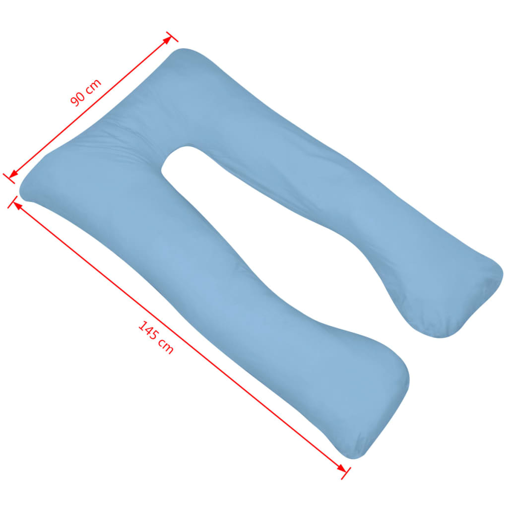 Almofada de gravidez 90x145 cm, azul claro