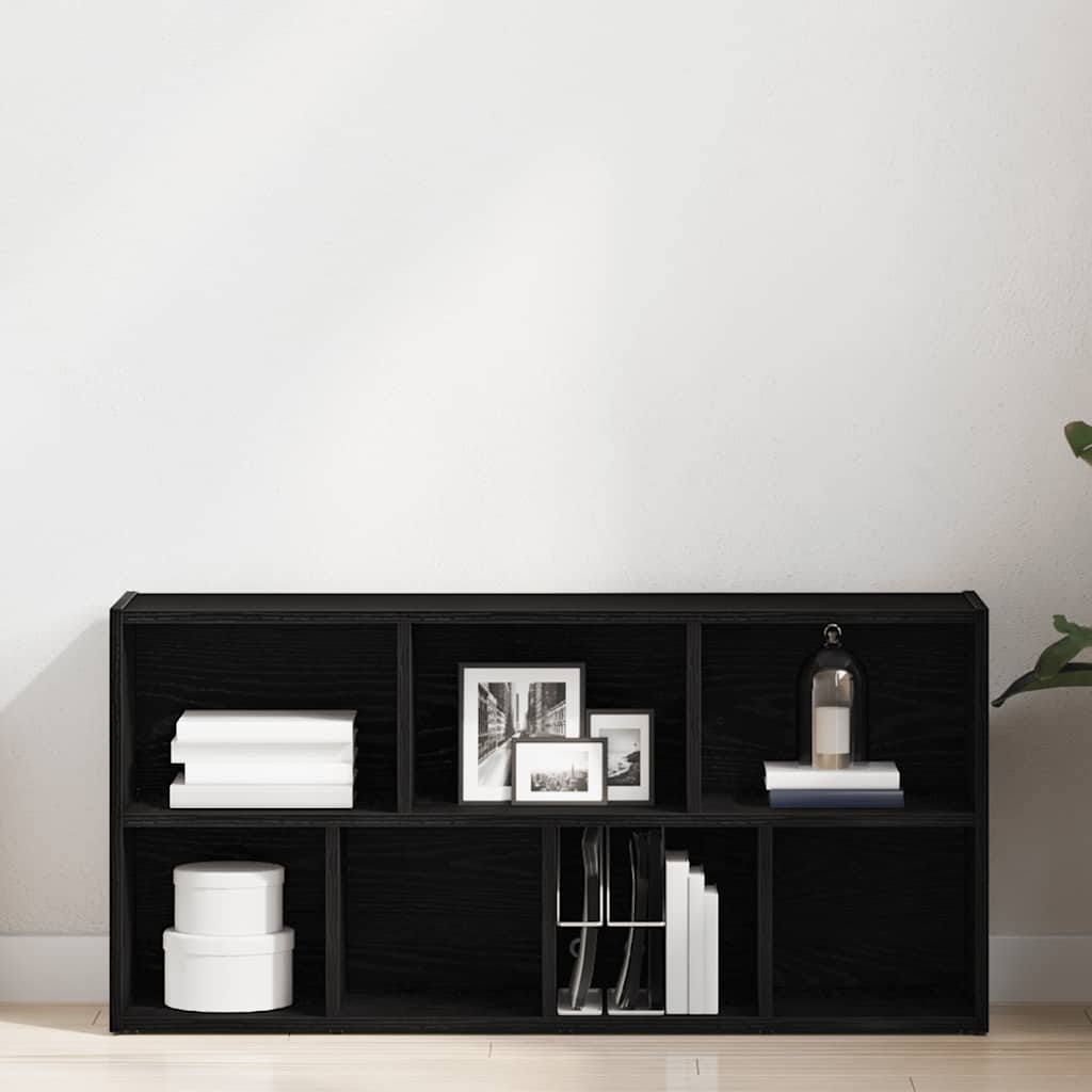Estante em carvalho preto, 50x25x104 cm, madeira engenheirada