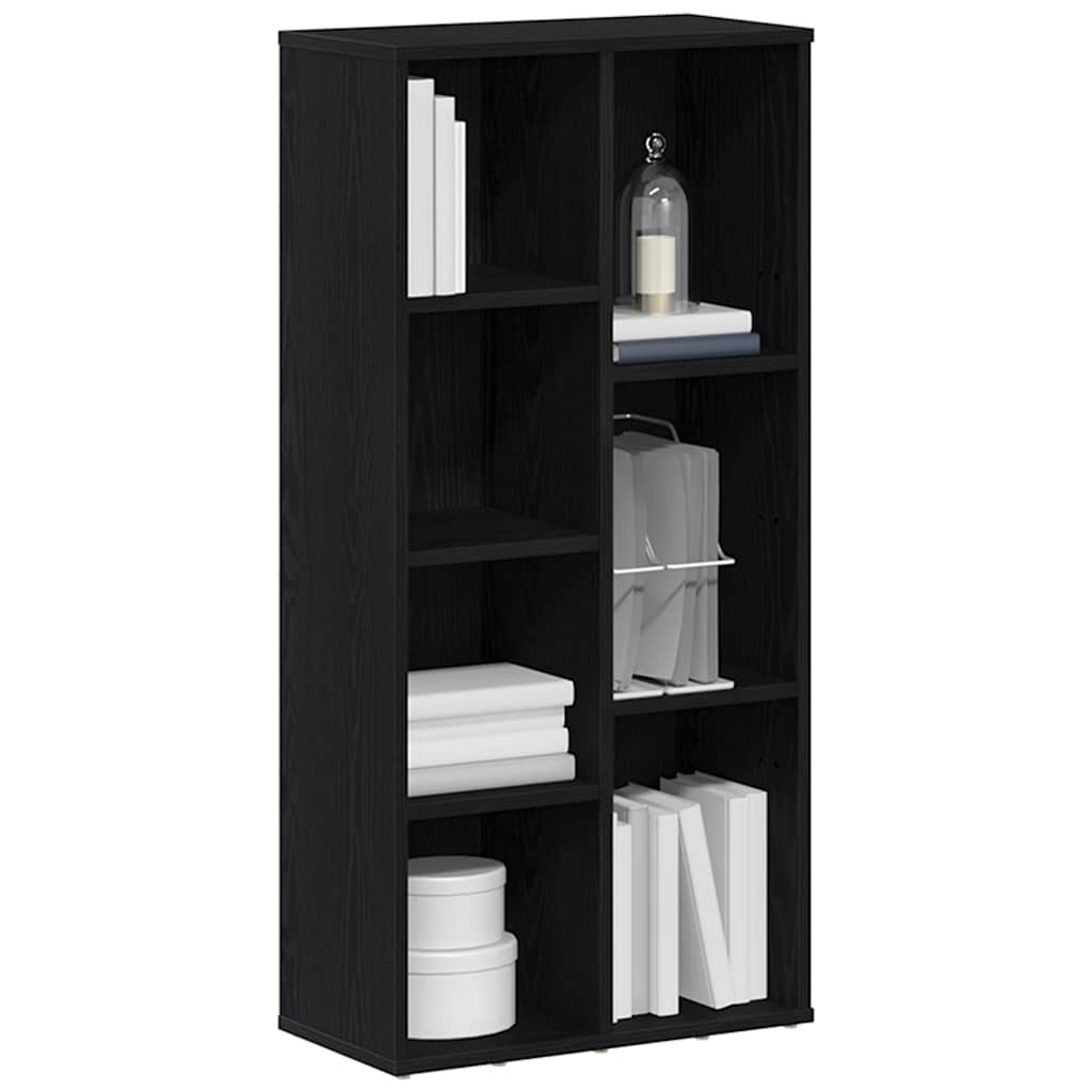 Estante em carvalho preto, 50x25x104 cm, madeira engenheirada