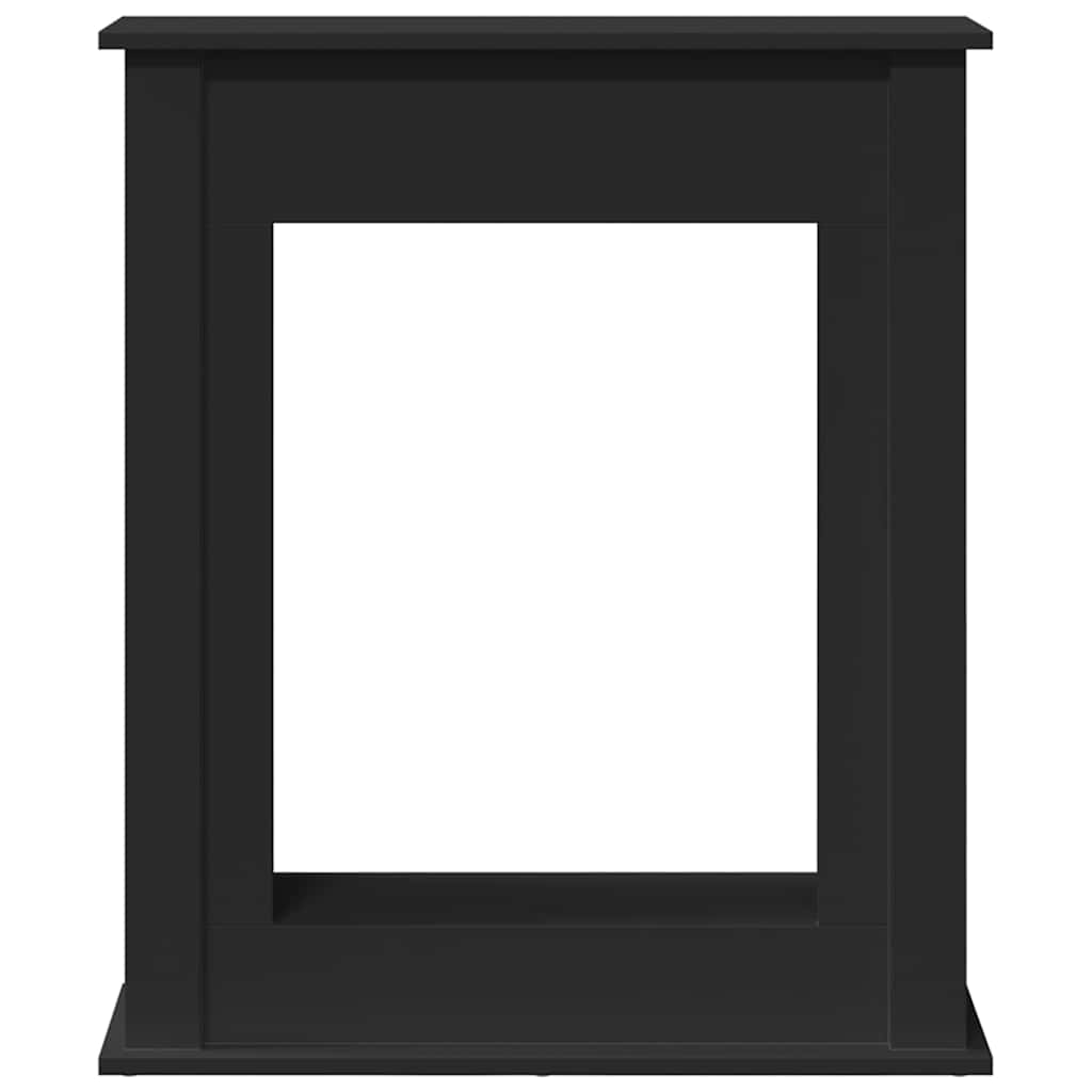 Cornija de lareira 75x20x87,5 cm derivados de madeira preto