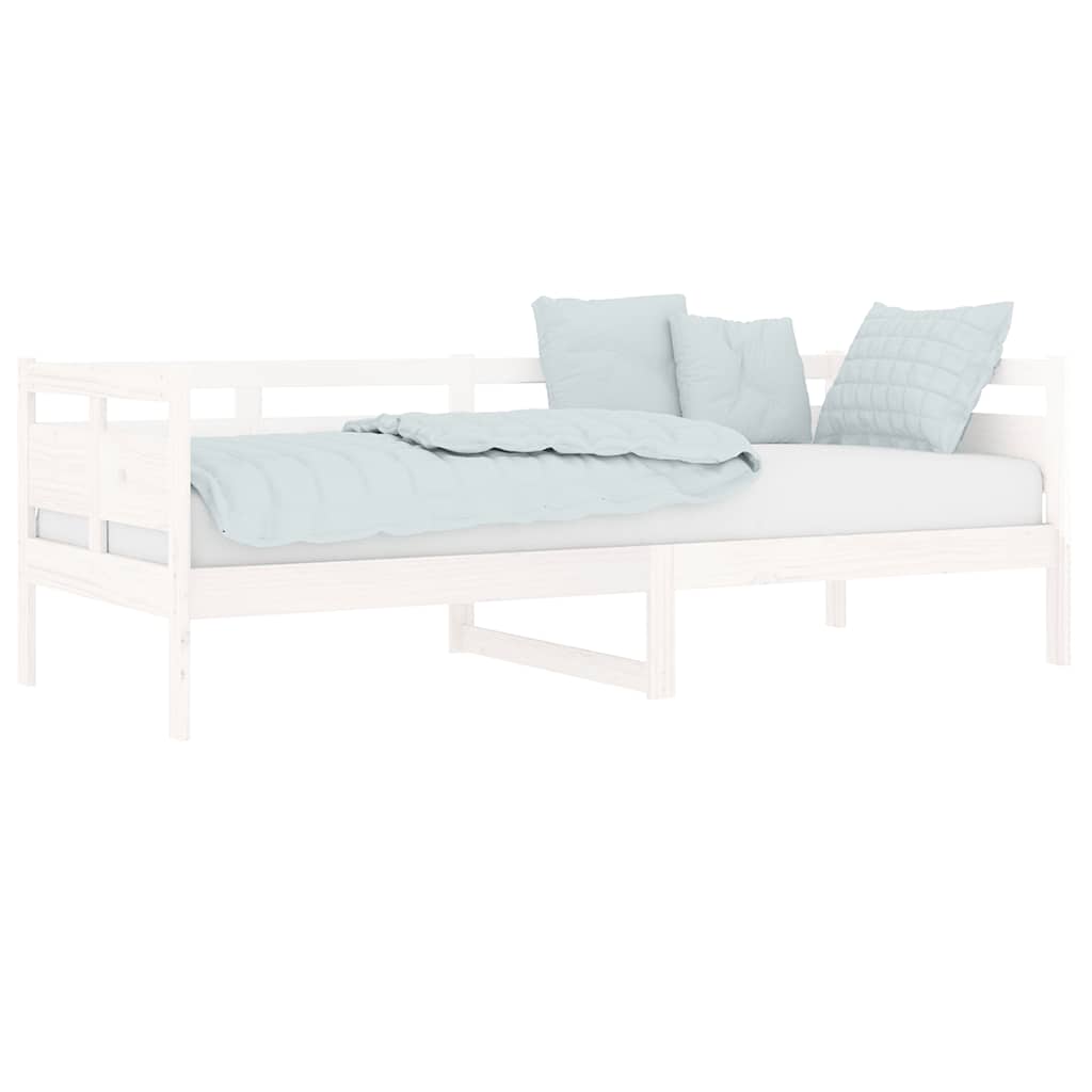 Sofá-cama 80x200 cm madeira de pinho maciça branco