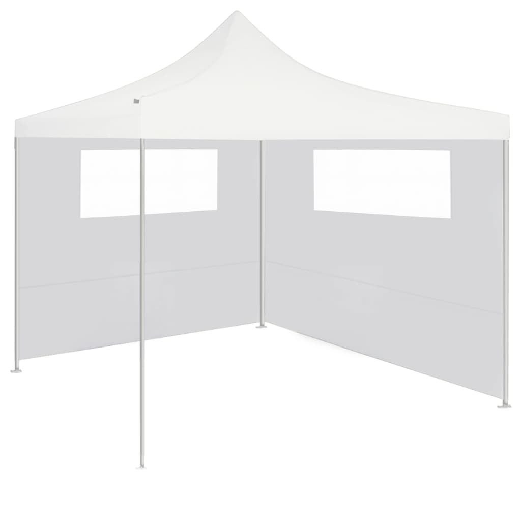 Paredes laterais para gazebo com janelas 2 pcs branco
