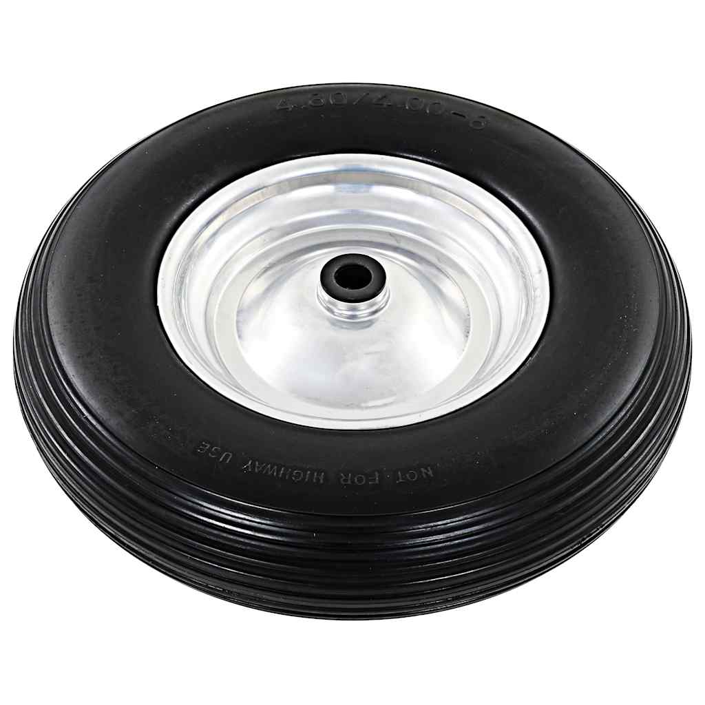 Roda de carrinho de mão com eixo pu sólido 4.00-8 390 mm