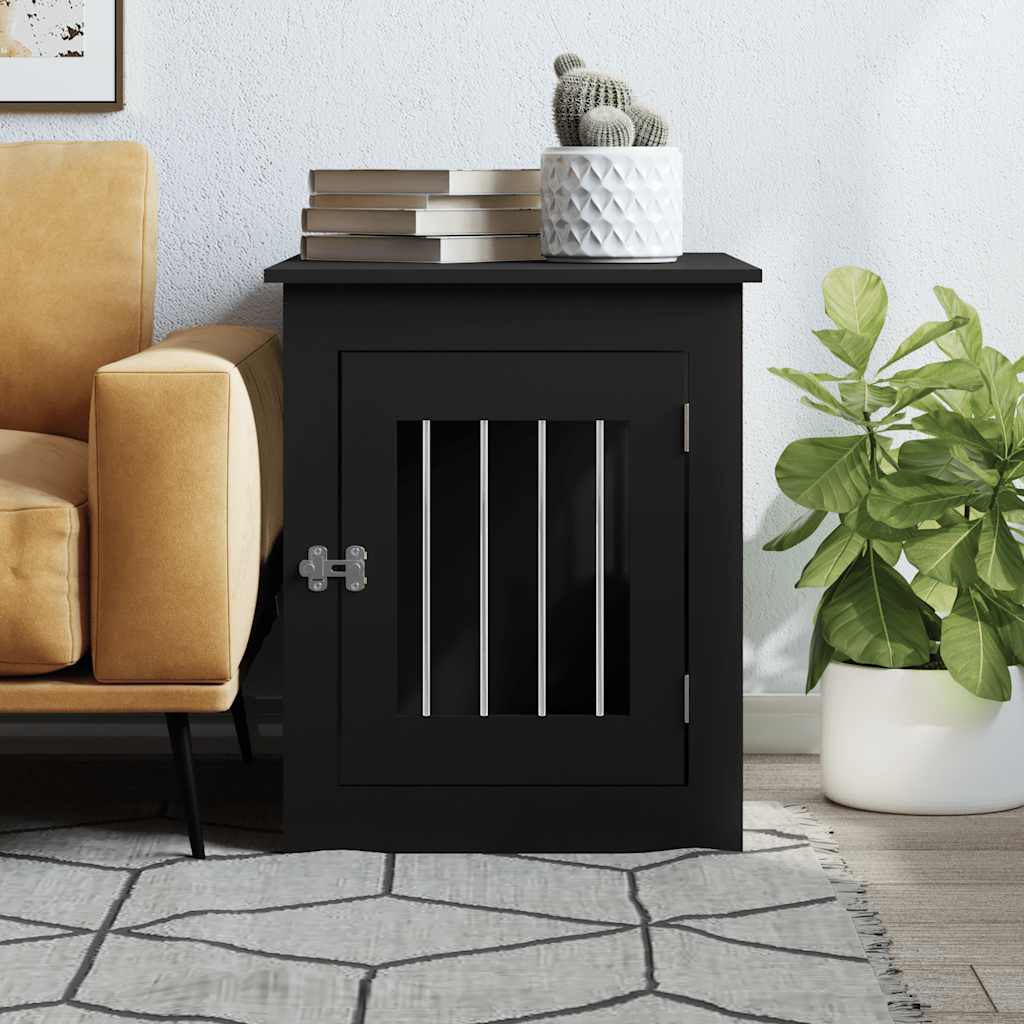 Móvel casota para cão 55x75x65 cm derivados de madeira preto