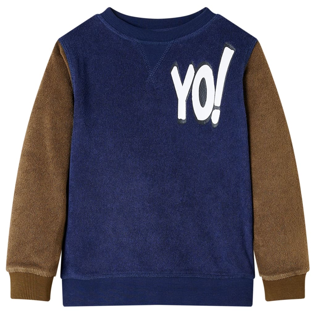 Sweatshirt para criança azul-marinho escuro 128