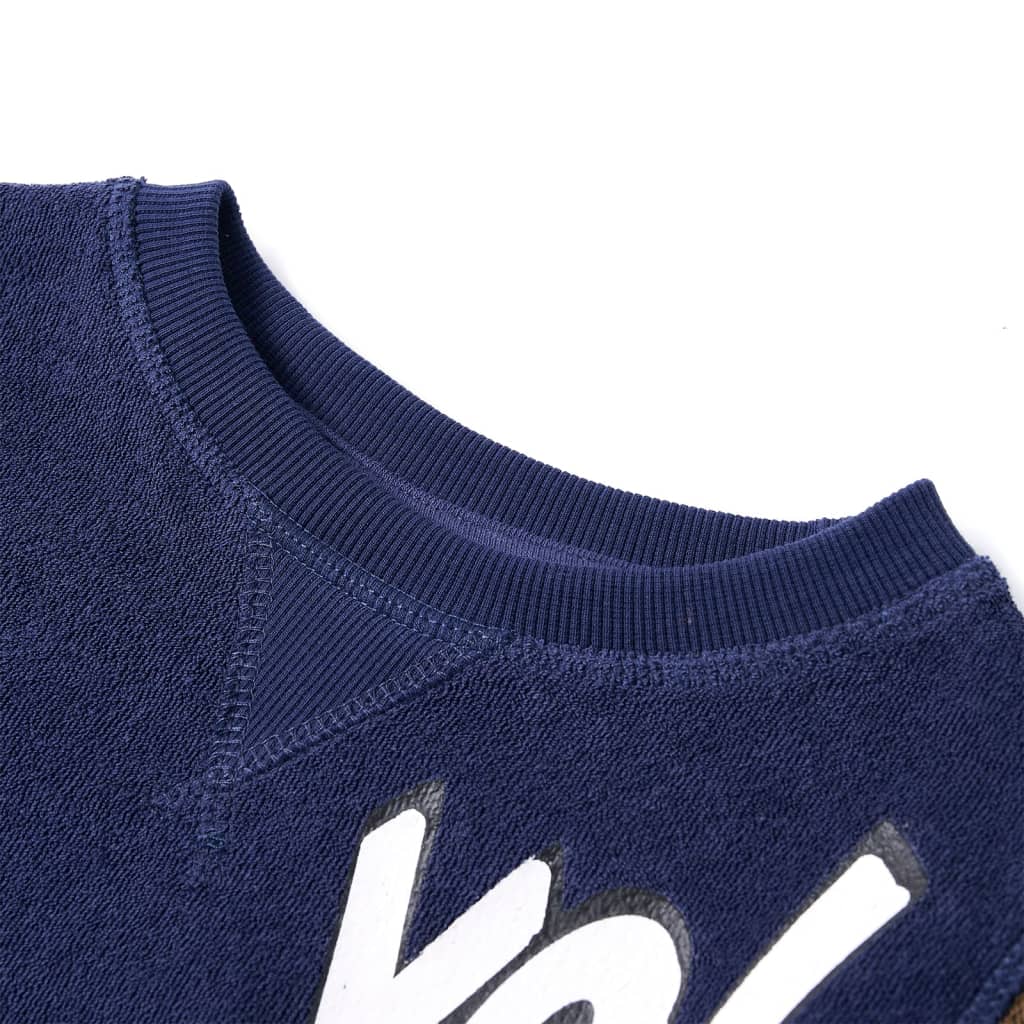 Sweatshirt para criança azul-marinho escuro 128
