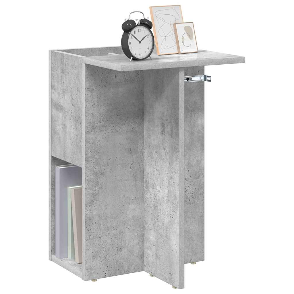 Mesa de apoio cinzento 35 x 40 x 55 cm derivados de madeira