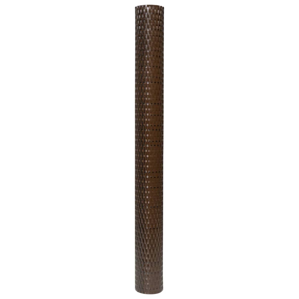Tela de varanda 600x90 cm vime PE castanho e preto
