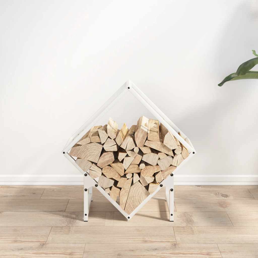 Suporte para lenha 50x25x50 cm aço laminado a frio branco