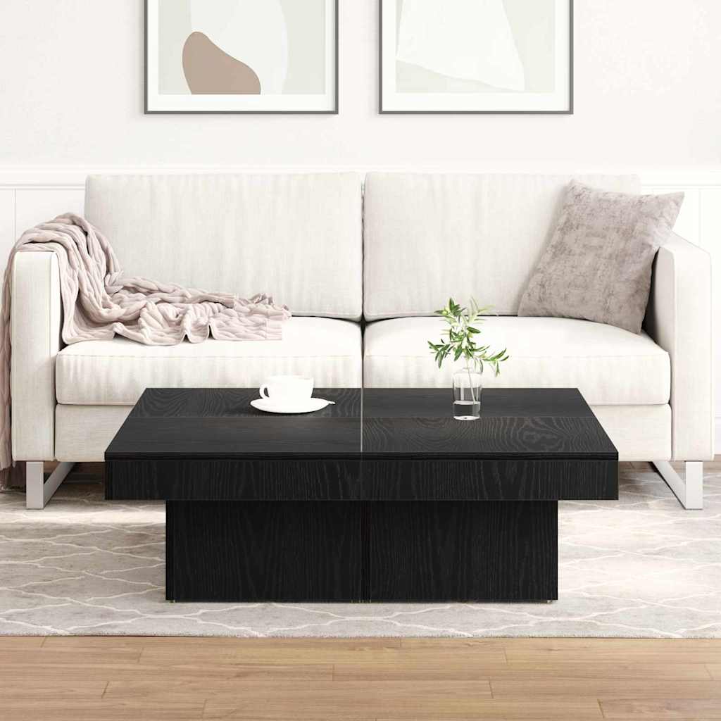 Mesa de centro carvalho preto 90 x 90 x 28 cm