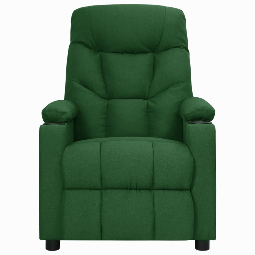 Poltrona reclinável tecido verde-escuro