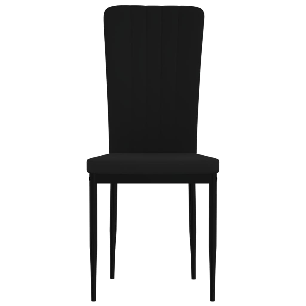 Cadeiras de jantar 4 pcs veludo preto