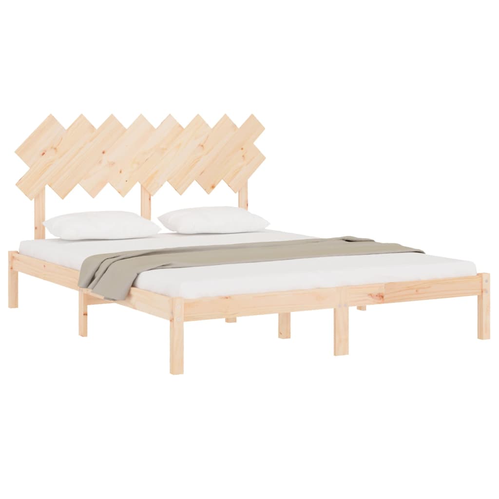 Estrutura de cama 160x200 cm madeira maciça