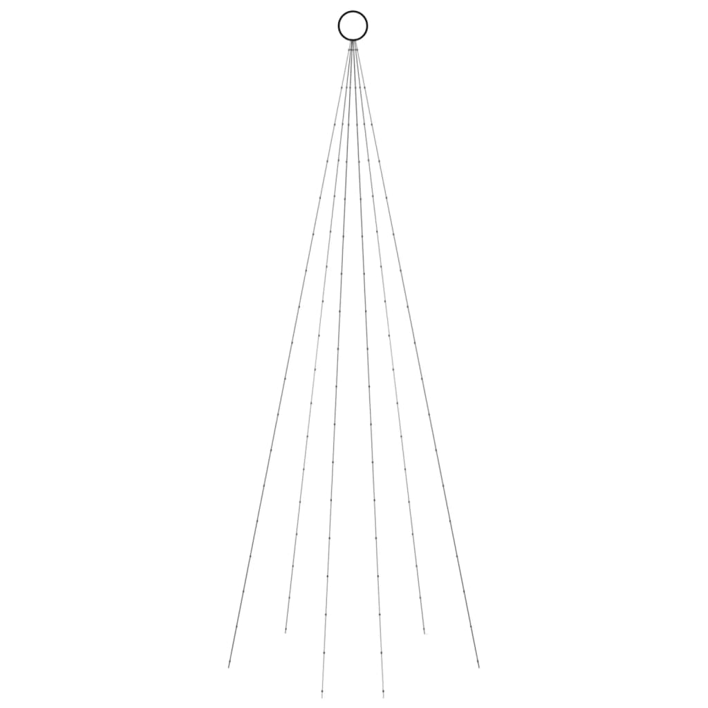 Árvore de natal mastro de bandeira 108 leds 180cm branco quente