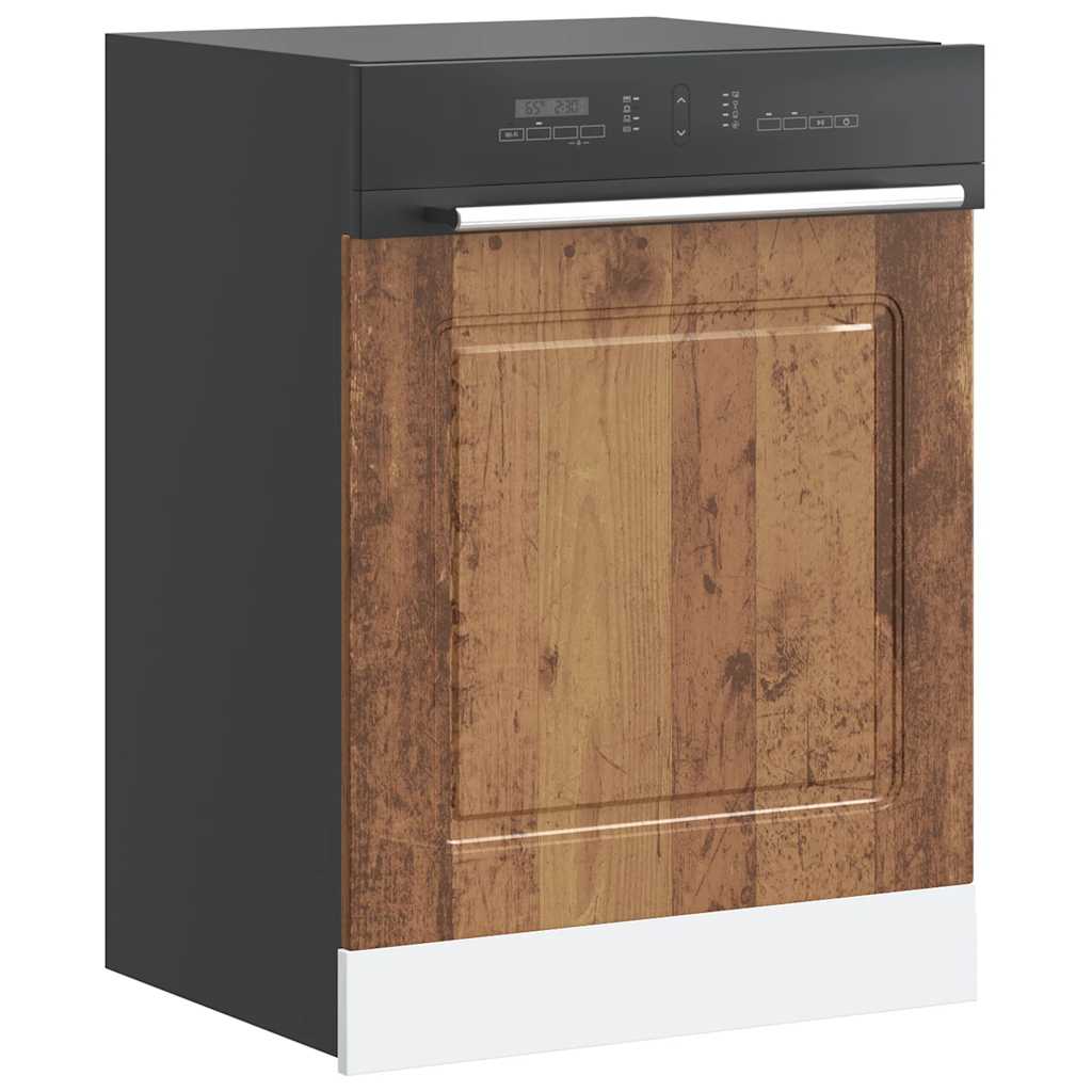 Painel máquina lavar louça kalmar 60x1,5x57 cm madeira velha