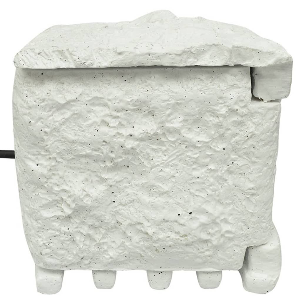 Unidade de jardim com 4 tomadas à prova de água resina branco